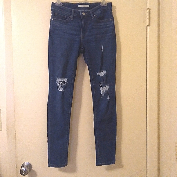 Levi's 711 Distressed Skinny Jeans, Size: 27 - Picture 2 of 10